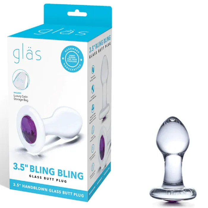 Anal Glas 35 Inch Bling Bling Glass Butt Plug