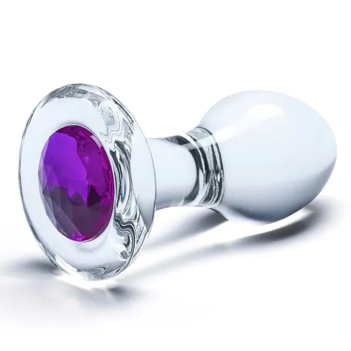 Anal | Glas 3.5 Inch Bling Bling Glass Butt Plug