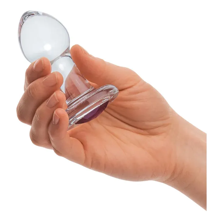 Anal | Glas 3.5 Inch Bling Bling Glass Butt Plug