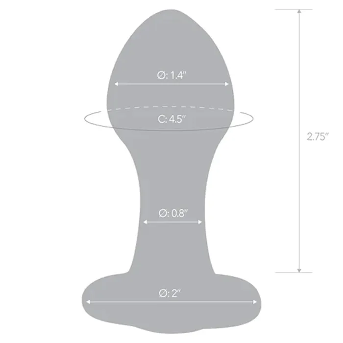 Anal | Glas 3.5 Inch Bling Bling Glass Butt Plug