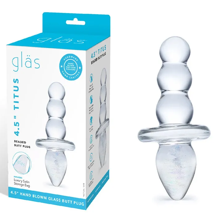 Anal Glas Titus Beaded Butt Plug