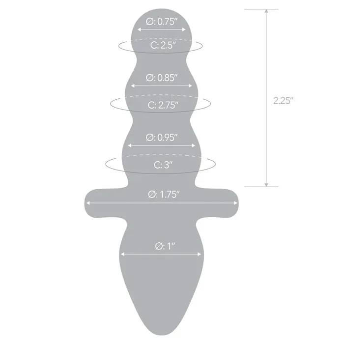 Anal | Glas Titus Beaded Butt Plug