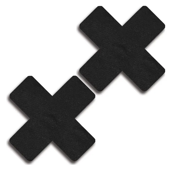 Anal Golyta Satin Solid Black Cross Pasties