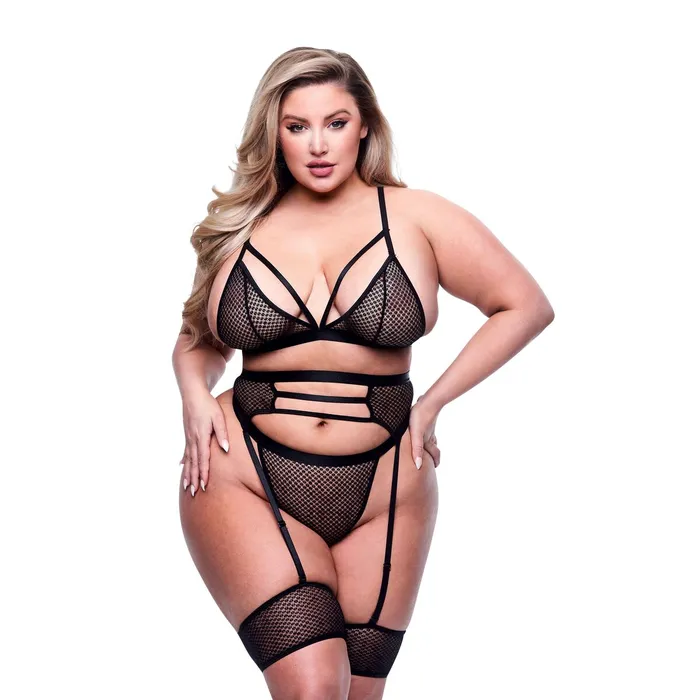 Baci Lingerie Anal | Set di Lingerie Baci Lingerie Nero 3 Pezzi Baci Lingerie Anal | Set di Lingerie Baci Lingerie Nero 3 Pezzi