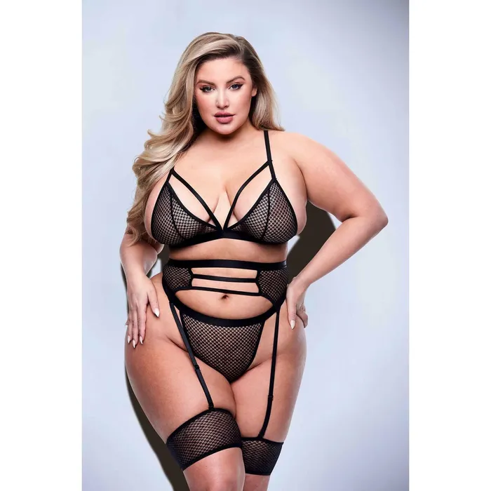 Baci Lingerie Anal | Set di Lingerie Baci Lingerie Nero 3 Pezzi Baci Lingerie Anal | Set di Lingerie Baci Lingerie Nero 3 Pezzi
