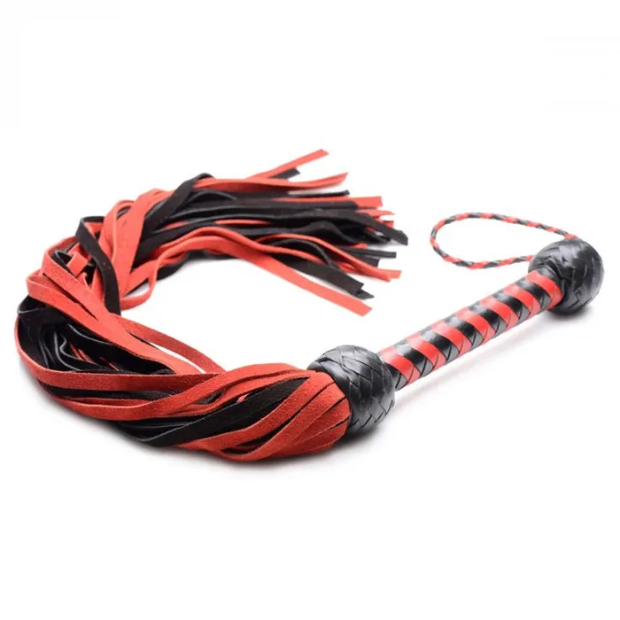 Black and Red Suede Flogger | XR Brand Anal Black and Red Suede Flogger | XR Brand Anal