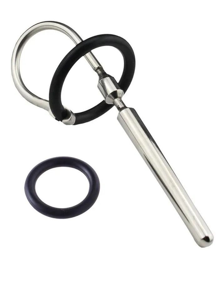 Black Label Male Sex Toys Black Label Smooth and Deep Penis Plug Urethral Stretcher met Siliconen Ringen Black Label Male Sex Toys Black Label Smooth and Deep Penis Plug Urethral Stretcher met Siliconen Ringen