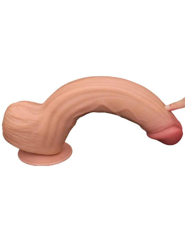 Dildos | Lovetoy Lovetoy - Dildo - Sliding Skin Dildo - Lengte 31 cm - Lichte Huidskleur