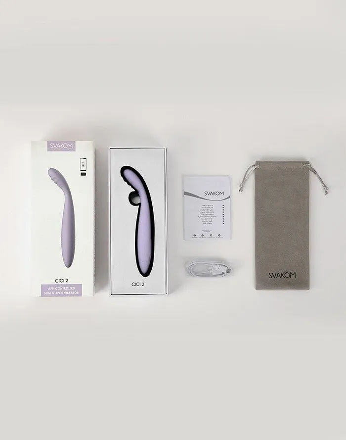 Female Sex Toys | Svakom - Cici 2 - Verwarmende G-Spot Vibrator Met Flexibele Kop - Met App Control - Lila - SVAKOM