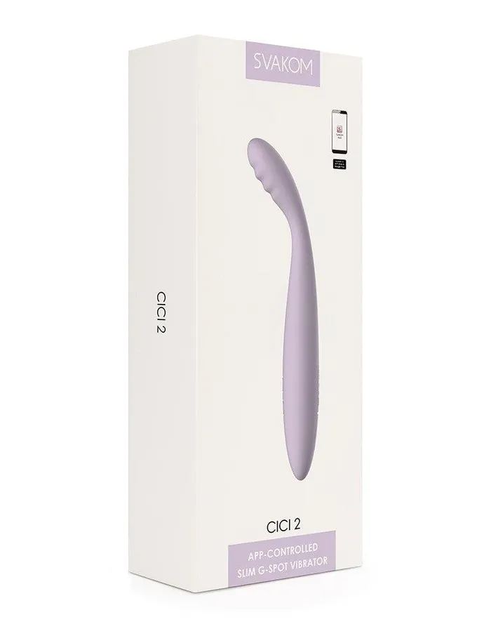Female Sex Toys | Svakom - Cici 2 - Verwarmende G-Spot Vibrator Met Flexibele Kop - Met App Control - Lila - SVAKOM