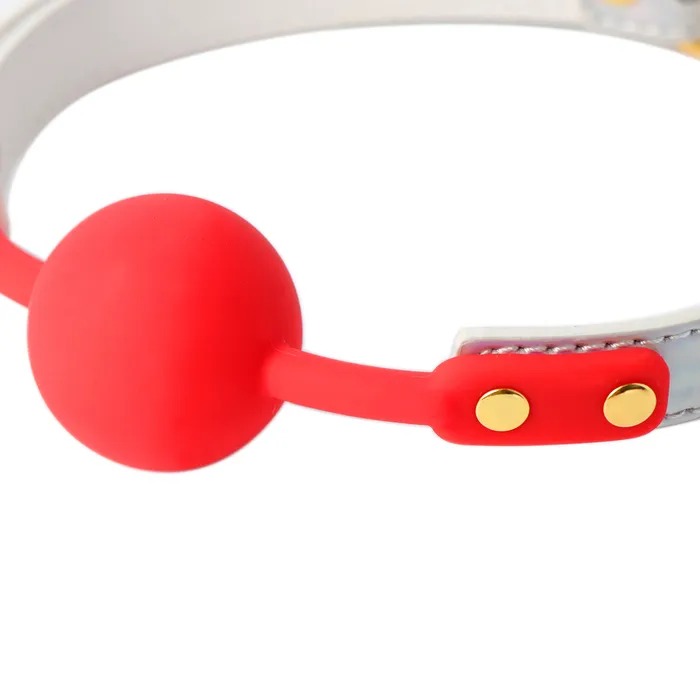 Kiotos Male Sex Toys | Kiotos BDSM - Summertime - Ball Gag - Wit/Rood Kiotos Male Sex Toys | Kiotos BDSM - Summertime - Ball Gag - Wit/Rood