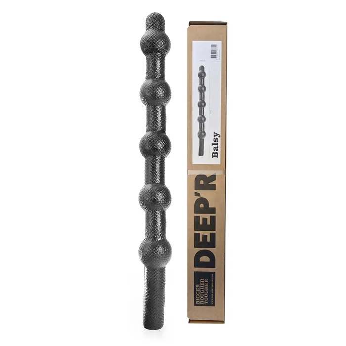 Male Sex Toys | Deep'r DEEP'R - Balsy  - XXL Anaal Kralen - Zwart - 70 cm - Ø 4.00 tot 7.00 cm