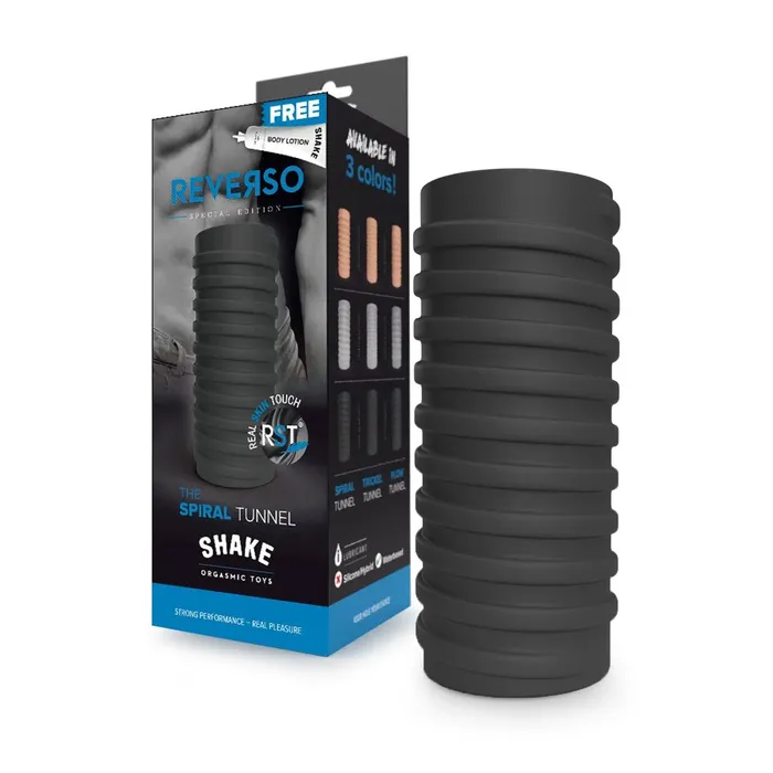 Male Sex Toys Shake Orgasmic Toys Shake The Spiral Masturbator en Penis Sleeve Zwart Male Sex Toys Shake Orgasmic Toys Shake The Spiral Masturbator en Penis Sleeve Zwart