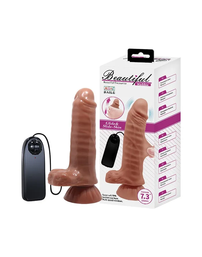 Pretty Love Vibrators | Pretty Love - Maddox - Vibrerende Dildo - Medium Huidskleur