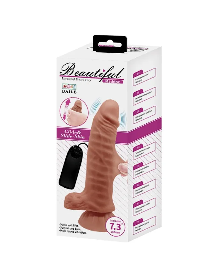 Pretty Love Vibrators | Pretty Love - Maddox - Vibrerende Dildo - Medium Huidskleur