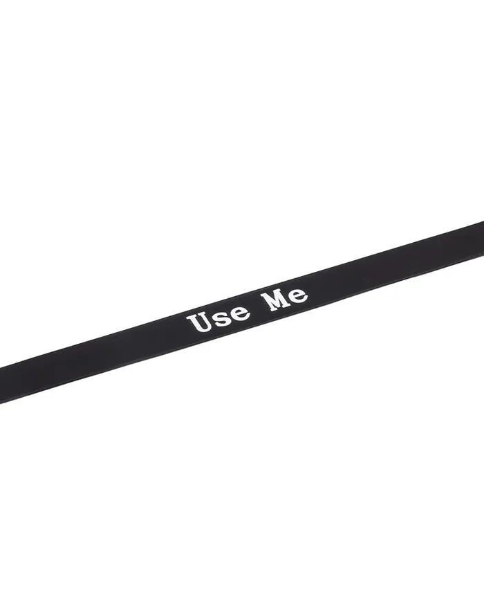 Rimba Vibrators | Rimba - Halsband - Collar Met Tekst - USE ME - Siliconen - Zwart