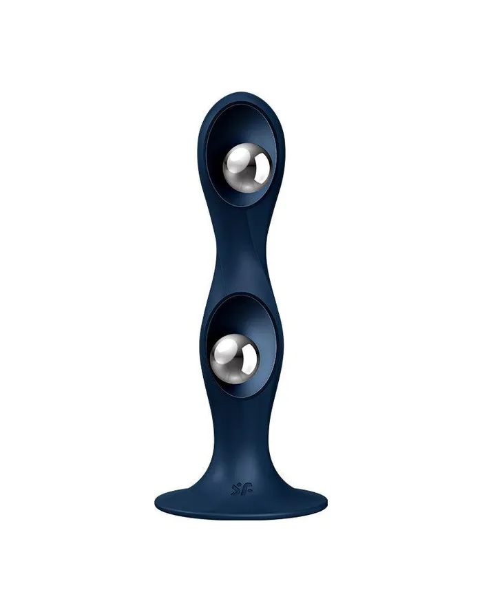 Satisfyer - Double Ball-R -  Verzwaarde Dildo met Bewegende Metalen Kogels - Blauw | Satisfyer Dildos