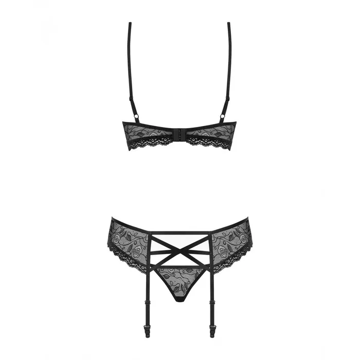 Set di Lingerie Obsessive 818-SEG-1 Nero S/M | Obsessive Anal Set di Lingerie Obsessive 818-SEG-1 Nero S/M | Obsessive Anal