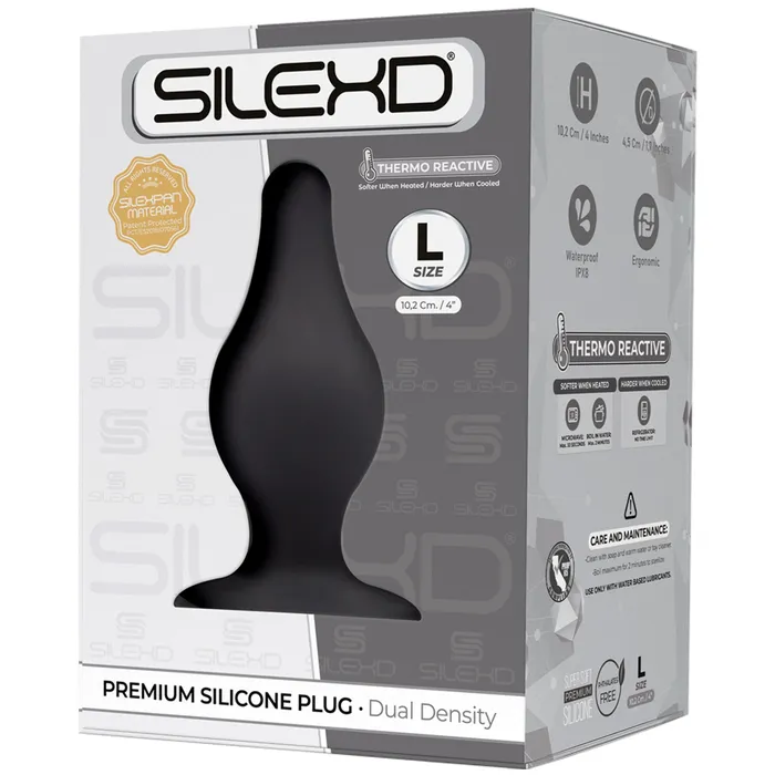 SILEXD SILEXD  - Anaal Plug Model 2 - 10,2 x 4 cm - Zwart | Male Sex Toys