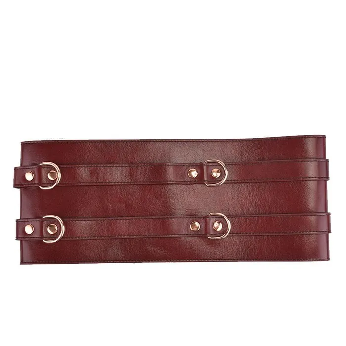 Vibrators | Liebe Seele Liebe Seele - Wine Red Luxe En Exclusieve Lederen Taille Bondagecorset - Corsetriem - wijnrood