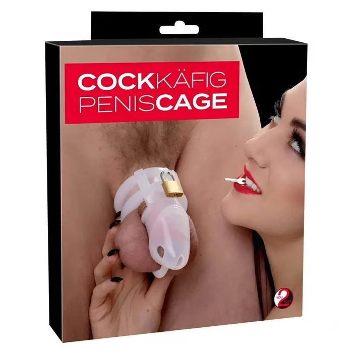 You2Toys Male Sex Toys | Cuckold Silicone Penis Cage with Locker